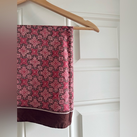 Vintage 1960-70’s LIBERTY of London Silk Scarf Made In England Brown/Red/Pink - Picture 3 of 16